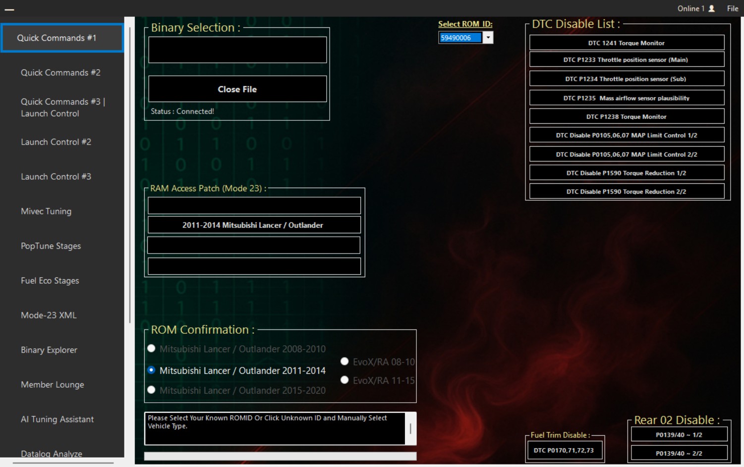 EvoPro ROM Tool β Unified Binary & Injection Platform