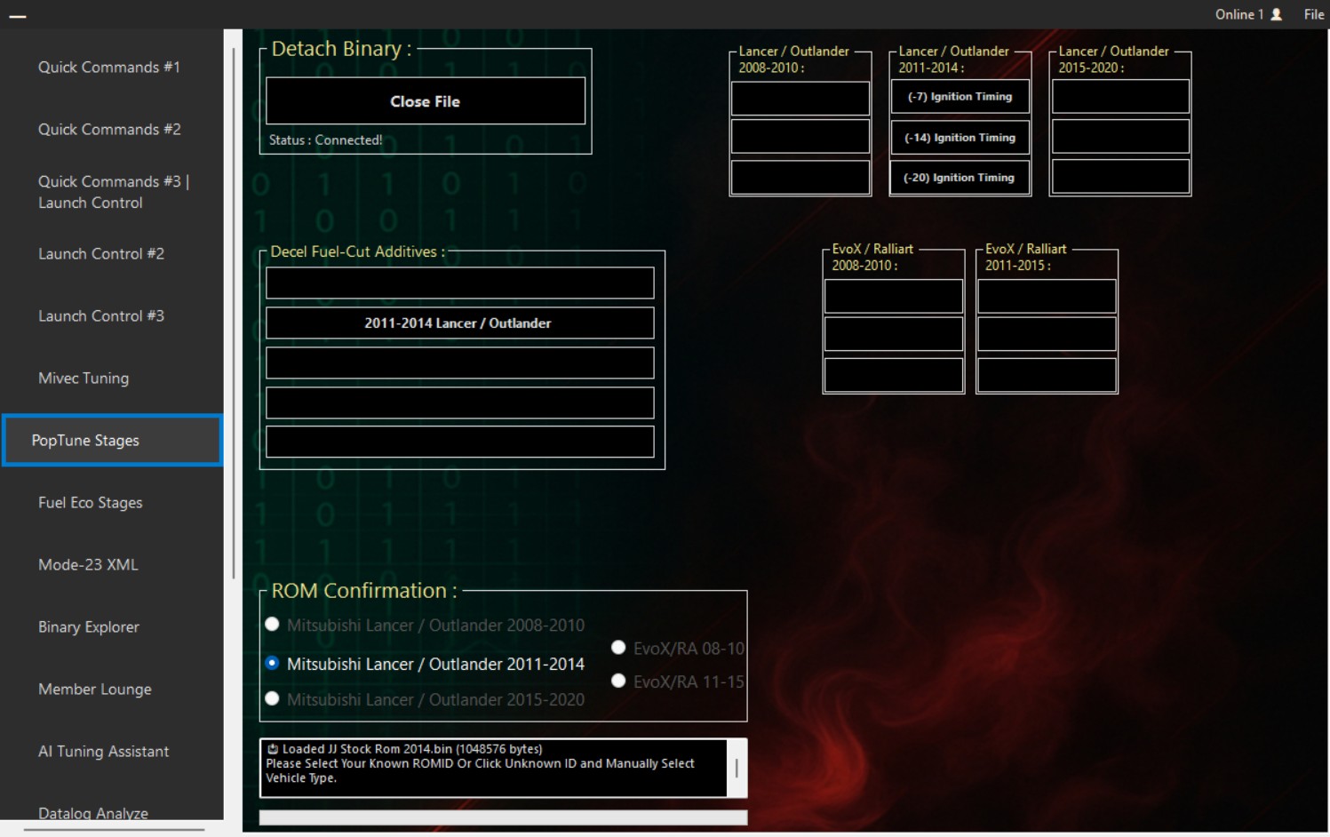 EvoPro ROM Tool β PopTune Stages
