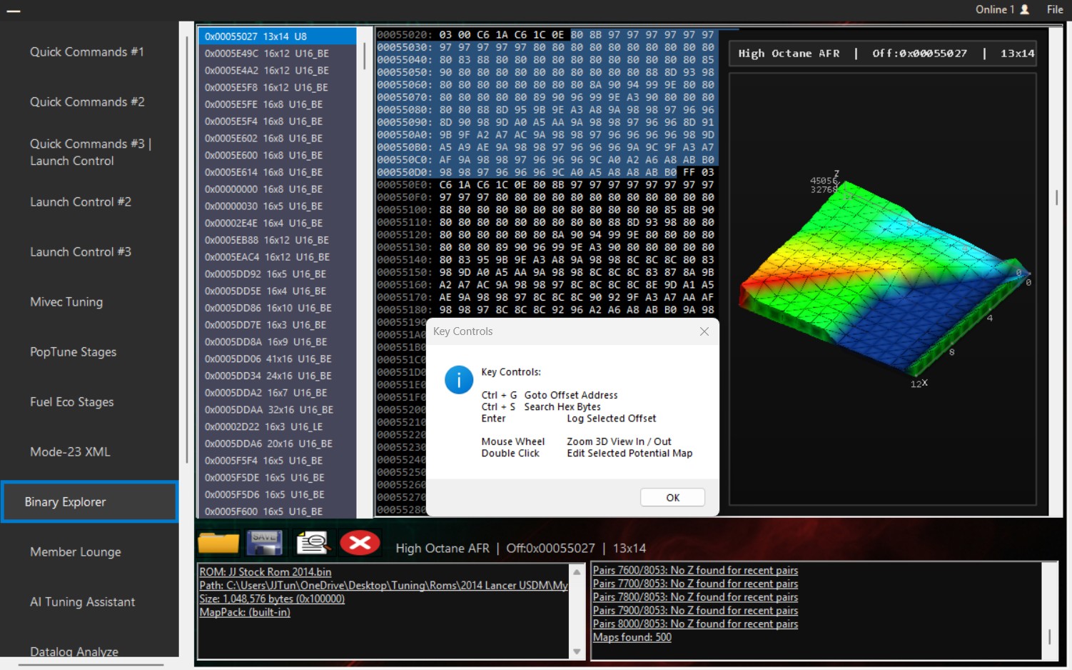 EvoPro ROM Tool β Binary Explorer + MapPack Creation + Analyzing